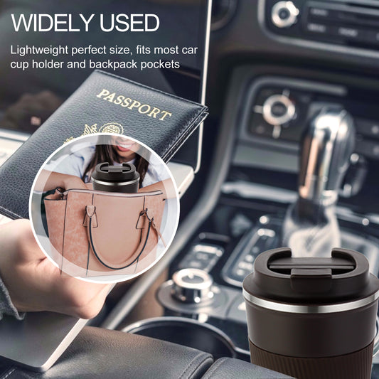 GEMFUL Travel Coffee Mug Stainless Steel Vacuum Ice and Hot Drinks Insulated Tumbler 380ml for Home Office Outdoor Works