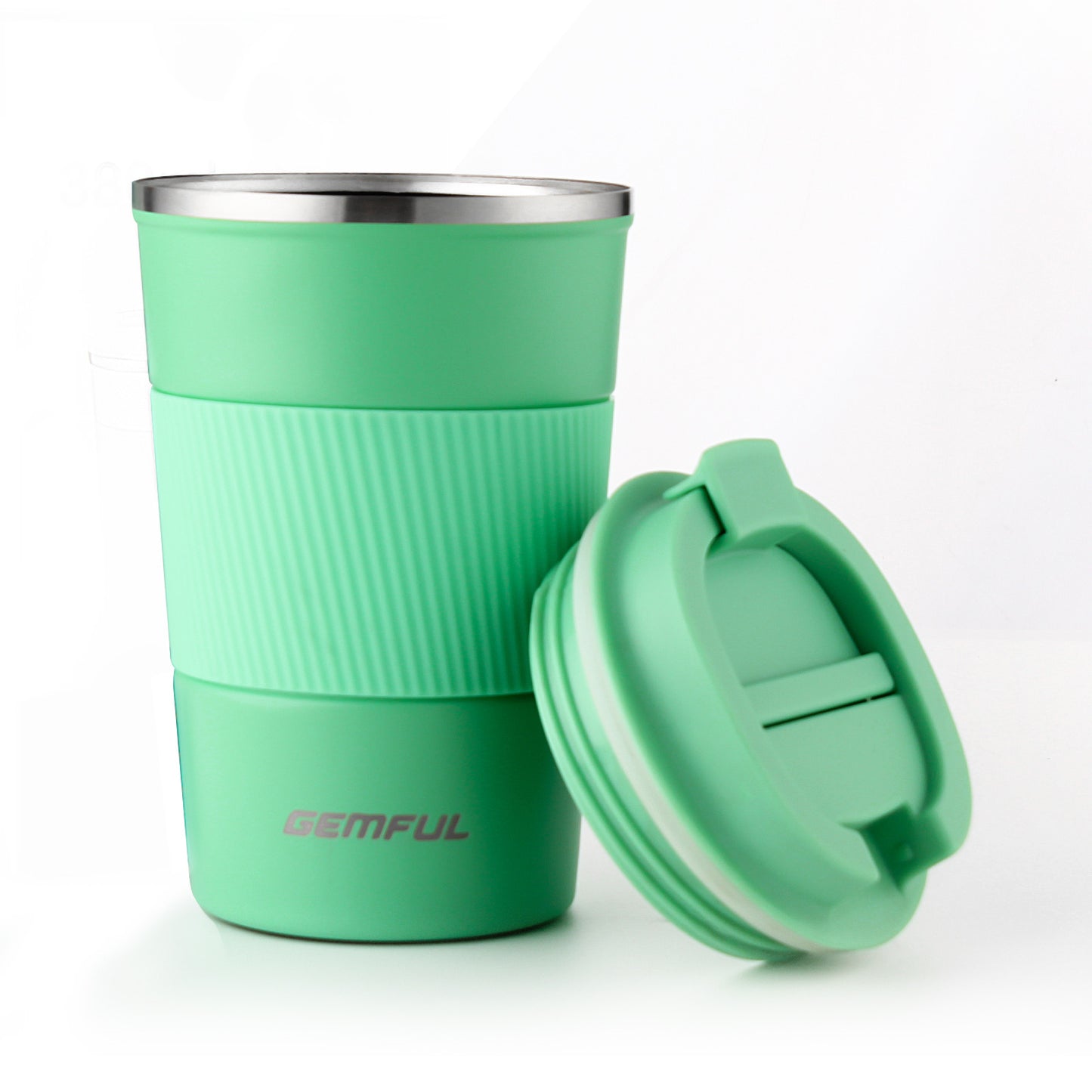 GEMFUL Travel Coffee Mug Stainless Steel Vacuum Ice and Hot Drinks Insulated Tumbler 380ml for Home Office Outdoor Works