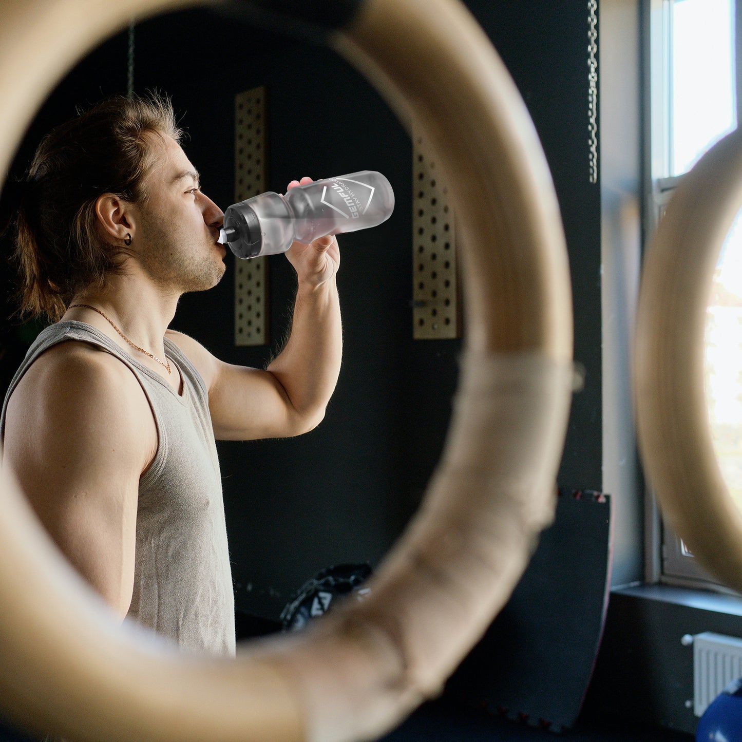 GEMFUL Cycling Water Bottle BPA Free Reusable Bike Gym Fitness Squirt Bottles Leakproof Sports Bicycle Workout 750ml